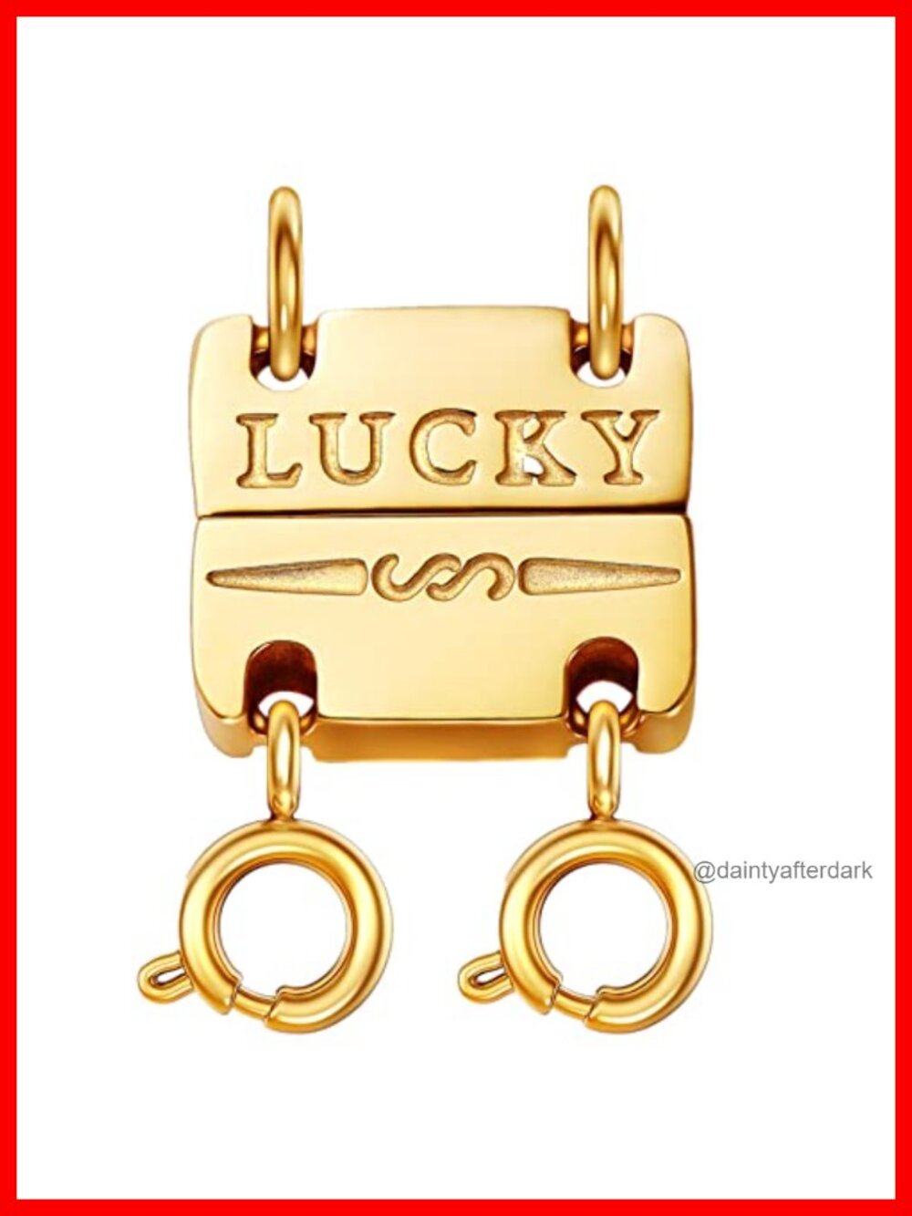 Lucky Necklace Layering Clasp 18K Gold and Silver Strong Multiple Necklace